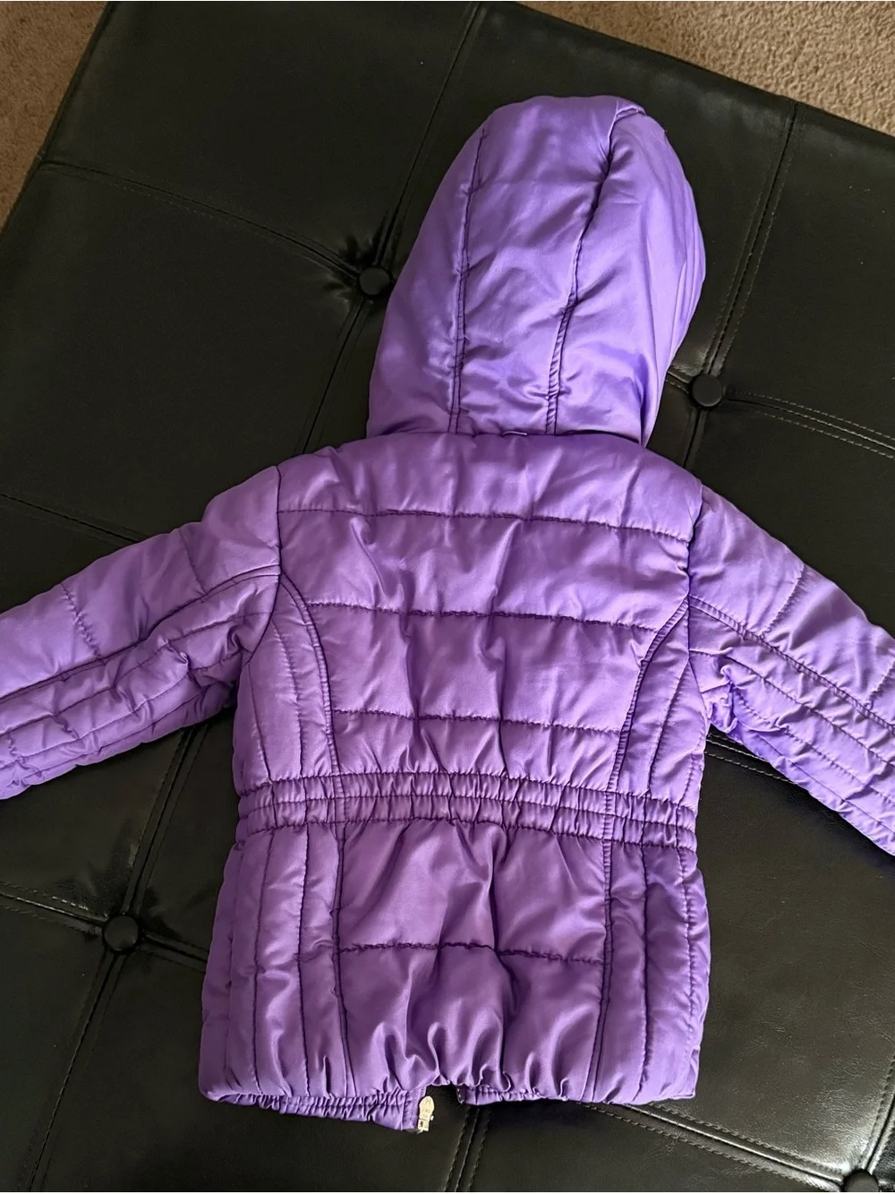 Rothschild Shiny Quilted Hooded Jacket in Vibrant Purple